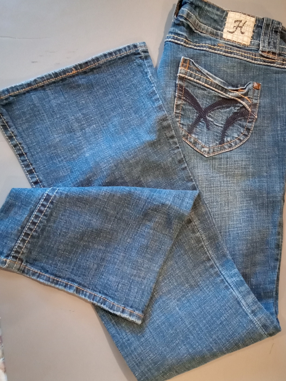 Hydraulic Blue Low Rise Boot Flare Metro Jeans Women's Size 13/14